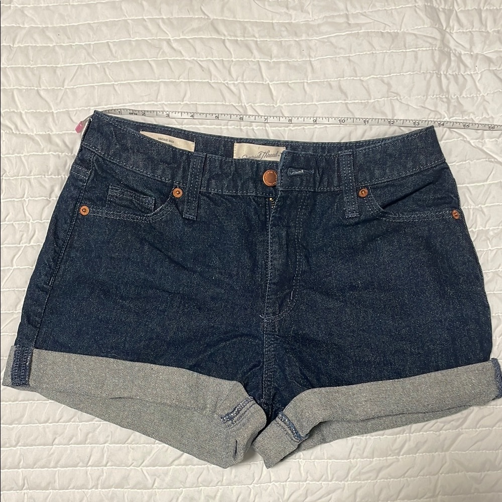 Universal Thread High Waist Blue Jean Shorts with Rolled Hem